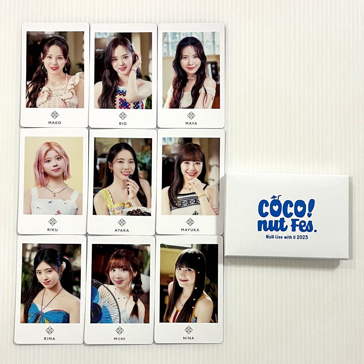 NiziU フォトカードセット（全メンバー9枚入り）Live with U 2023