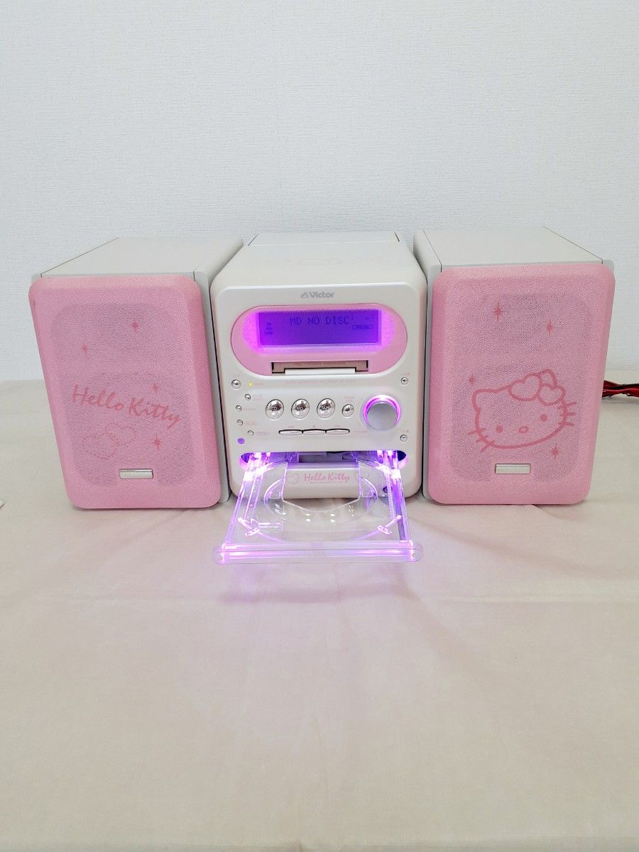 Victor KT-UXQ10 ハローキティ コンポ CD MD ラジオ カセットリモコン