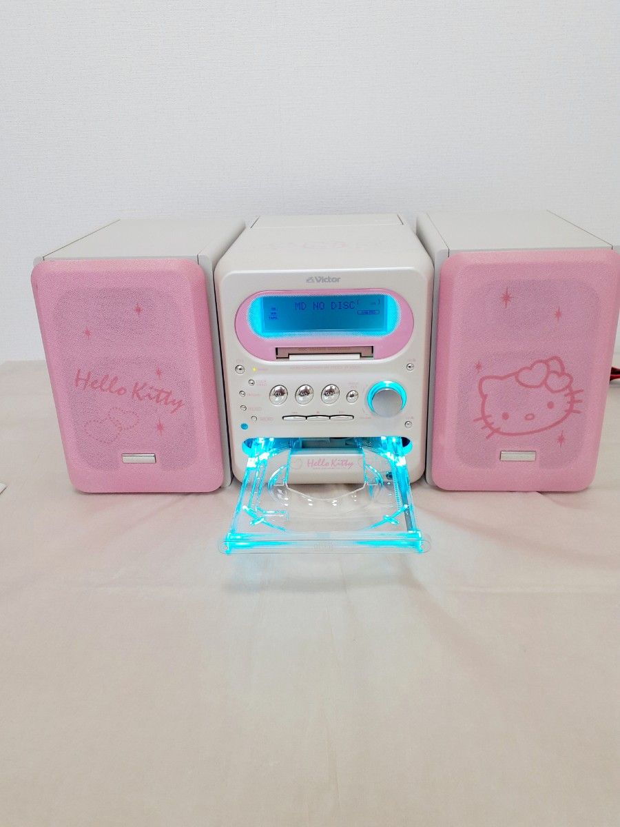Victor KT-UXQ10 ハローキティ コンポ CD MD ラジオ カセットリモコン