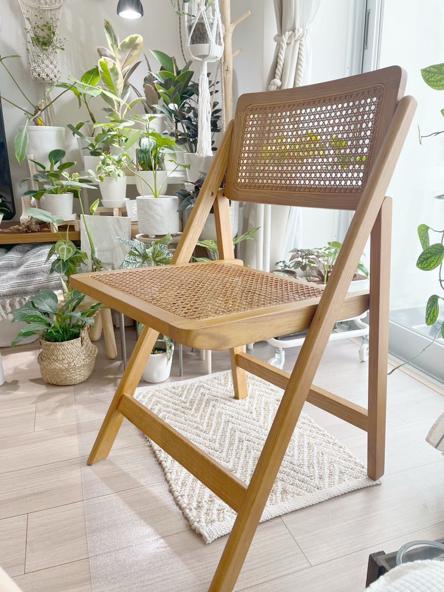 ZARA HOME ザラ ホーム ラタン 籐 木製 椅子 折りたたみ チェア
