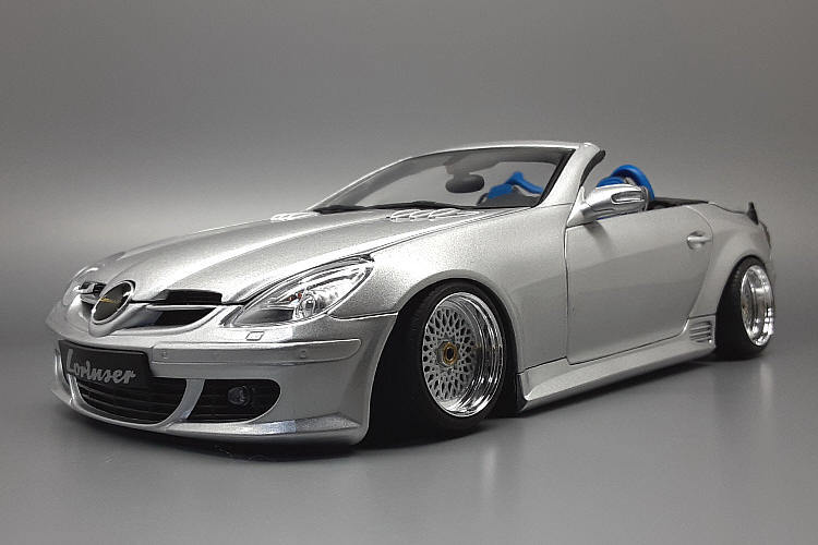 ホットワークス 1/18 メルセデスベンツSLK R171 2点セット 現状品