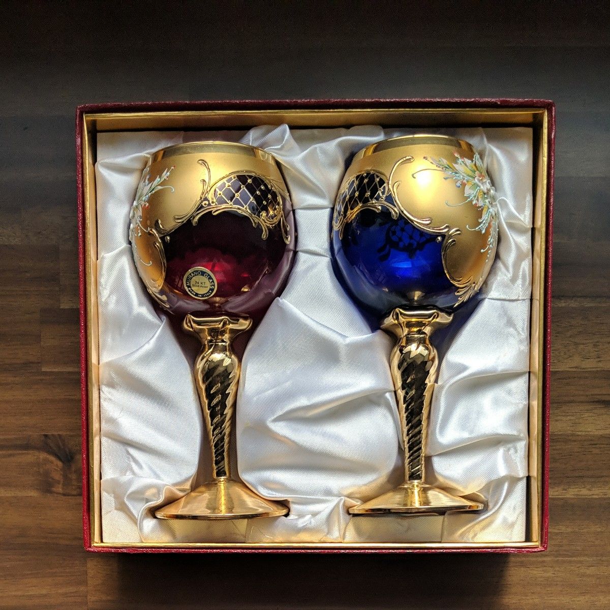 イタリア ムラーノ ベネチアンガラス 香水瓶 2個セット 公式 イタリア