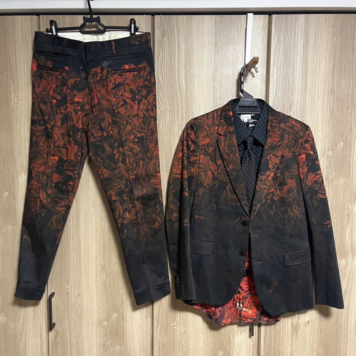 675 paul smith ポールスミス メインライン 花柄薔薇セットアップ