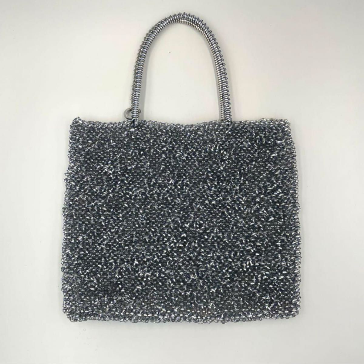極美品】アンテプリマ ワイヤーバッグ トートバッグ シルバー ブルー