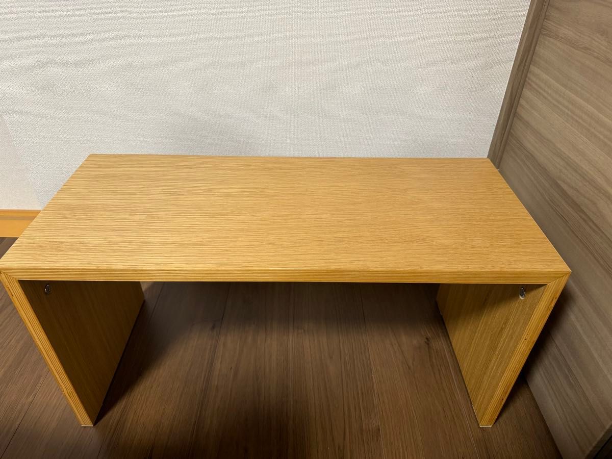 新品同様】無印良品 コの字の家具 積層合板 オーク材 幅700奥行300X高