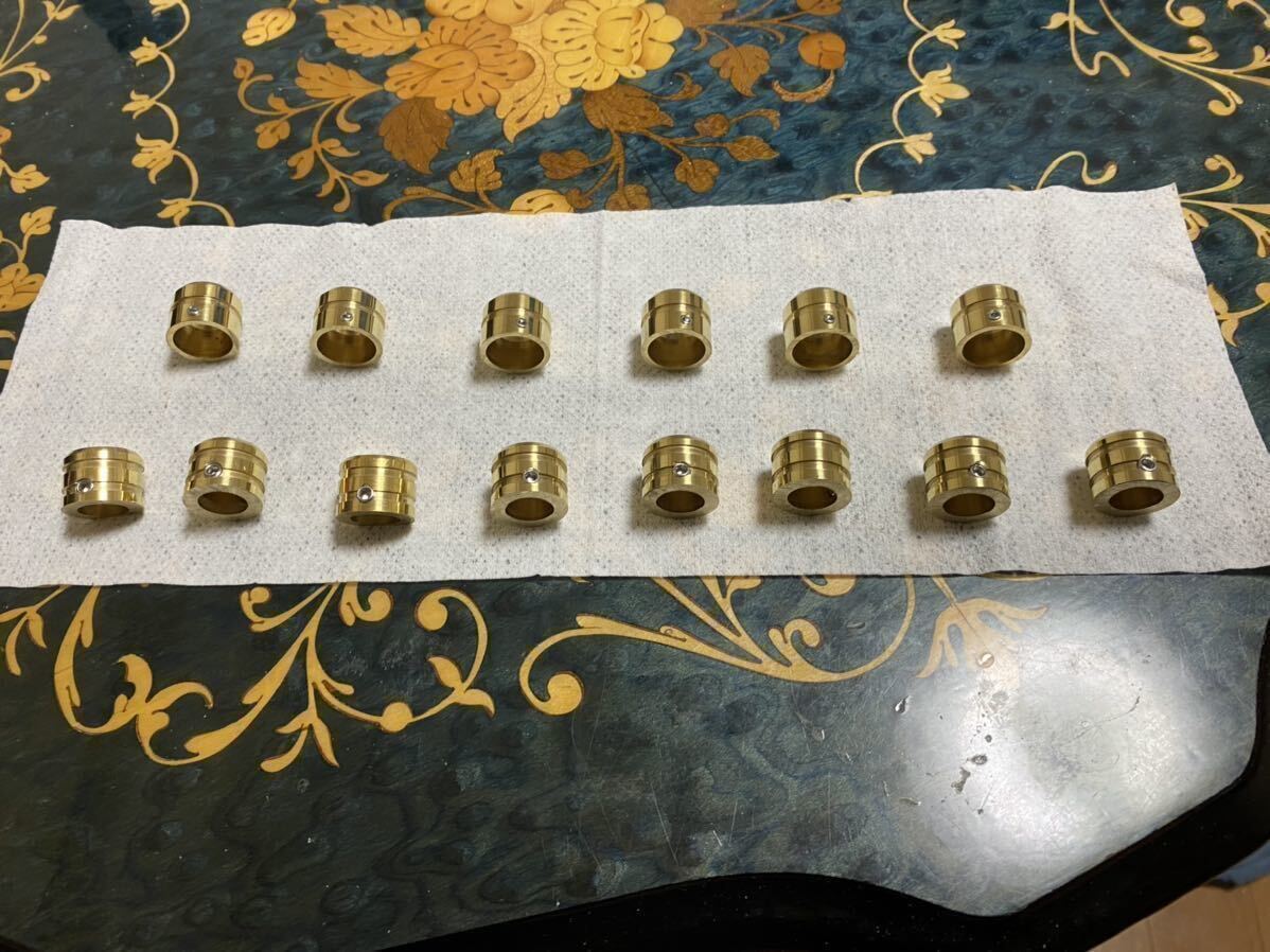 ハーレー 真鍮ボルトカバー14個セット 真鍮 ブラス シリンダーヘッド