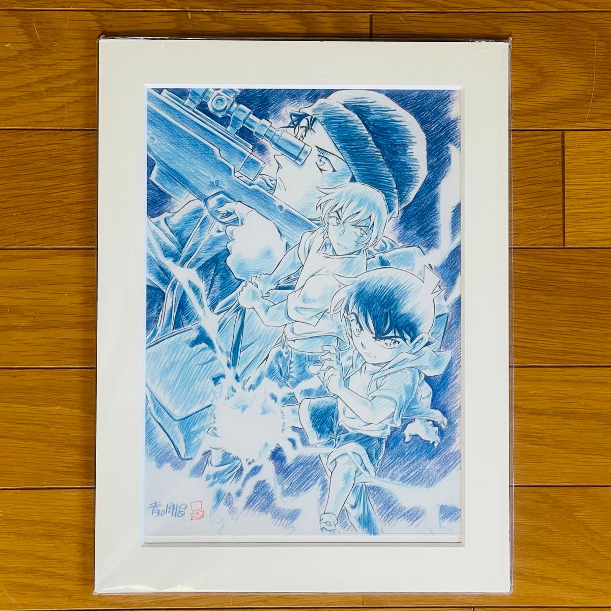 新品・未開封】 週刊少年サンデー複製原画 名探偵コナン 純黒の悪夢