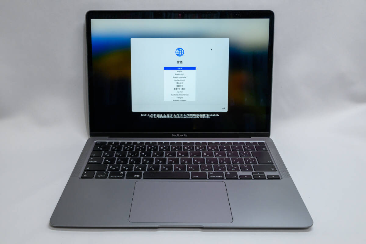 Apple MacBook Air 2020 13インチ M1 8コアCPU 8コアGPU 16GBメモリ