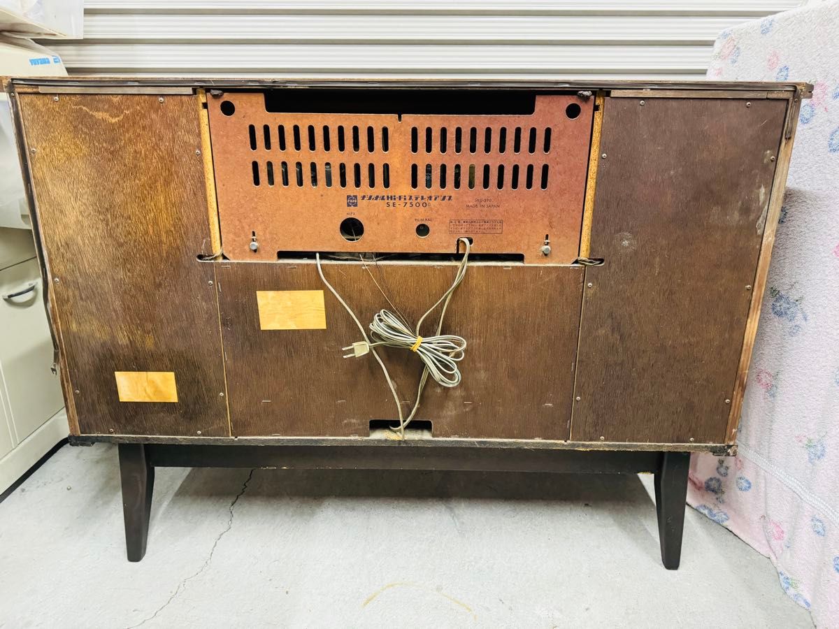 昭和レトロ National SE-6500 大型 家具調 1223-5