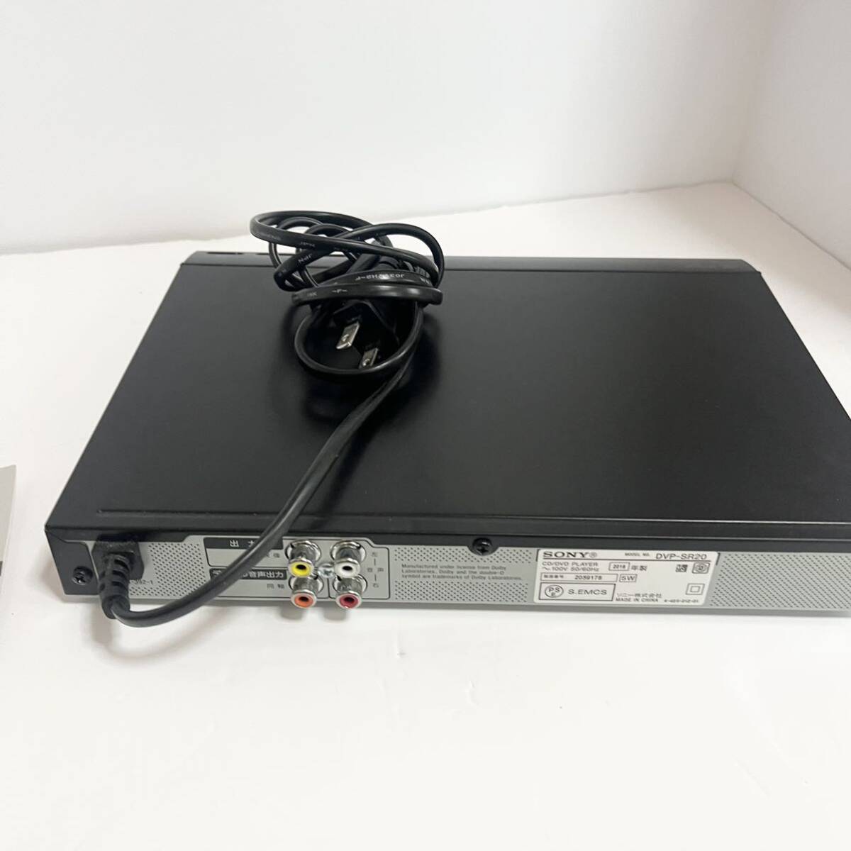 ソニー DVDプレーヤー ブラック 再生専用 DVP-SR20 BC SONY リモコン