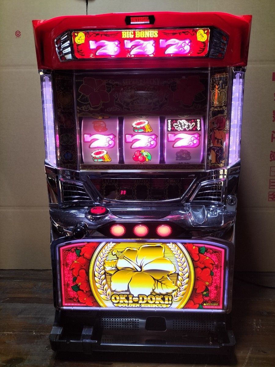 5号機 沖ドキ 30 30パイ初代パネル ドアキー 設定キー コイン不要機付