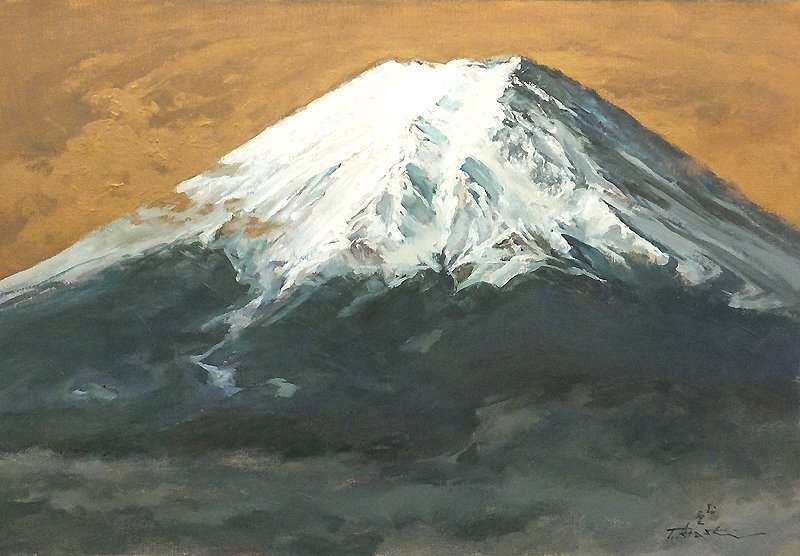 Yahoo!オークション - 【GLC】嵐知重 「富士山」 油彩20号 プレート付