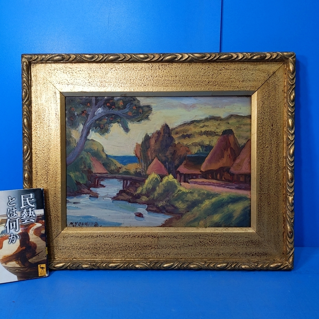 F4「親不知海岸」油絵 絵画 風景画 油彩画 アート F4「親不知海岸