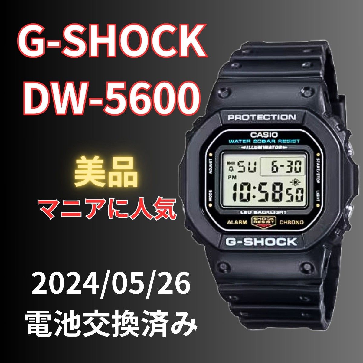 永遠の定番品 ジーショック DW-5600 電池交換済み G-SHOCK カシオ