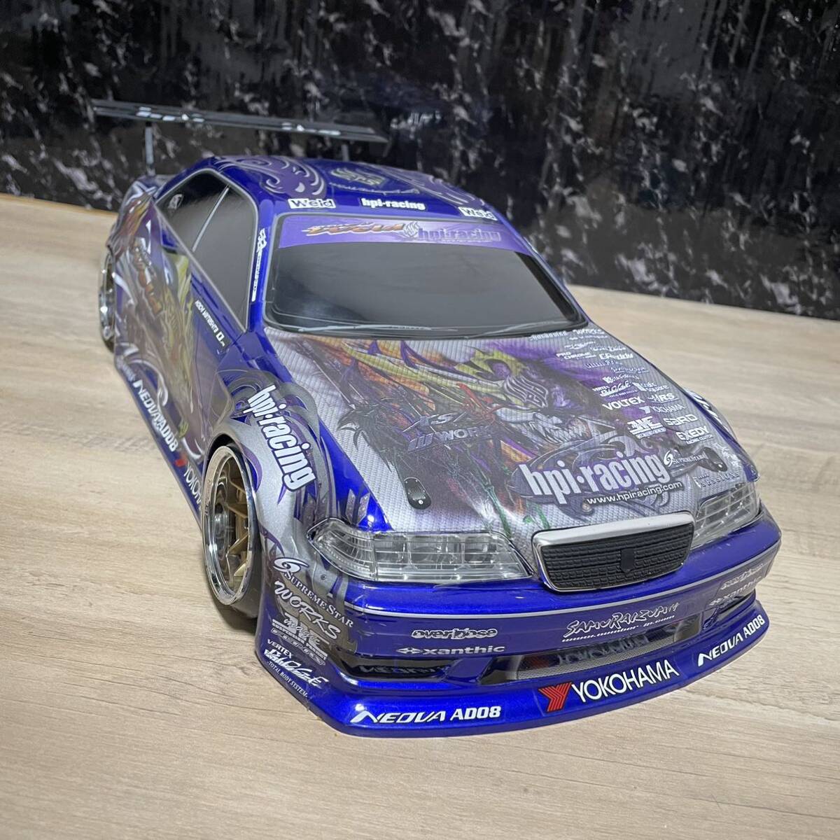 hpi トヨタ マーク2 ドリフト 1/10 ラジコン ボディ rc ドリフト