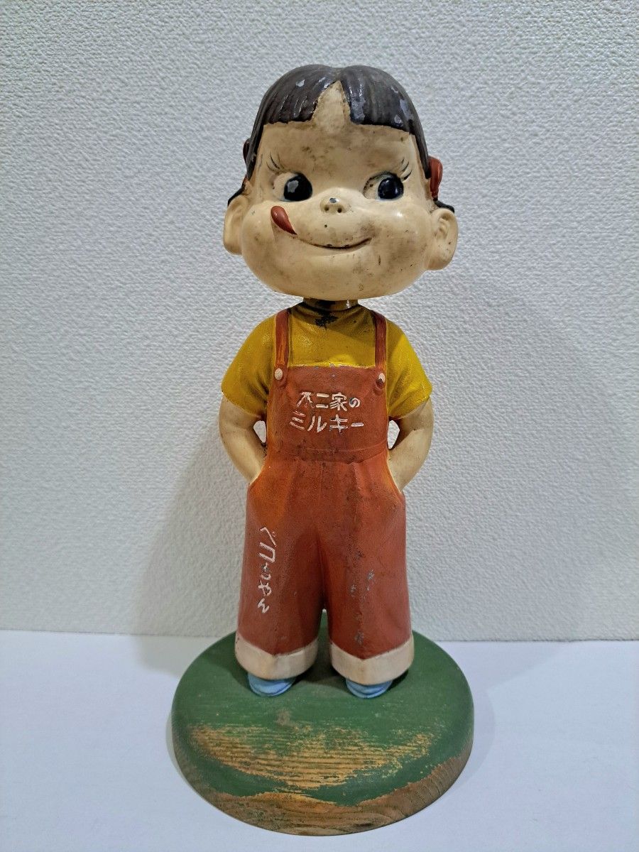 当時物/不二家/首振り人形 アンチモニー ペコちゃん 袴ペコちゃん