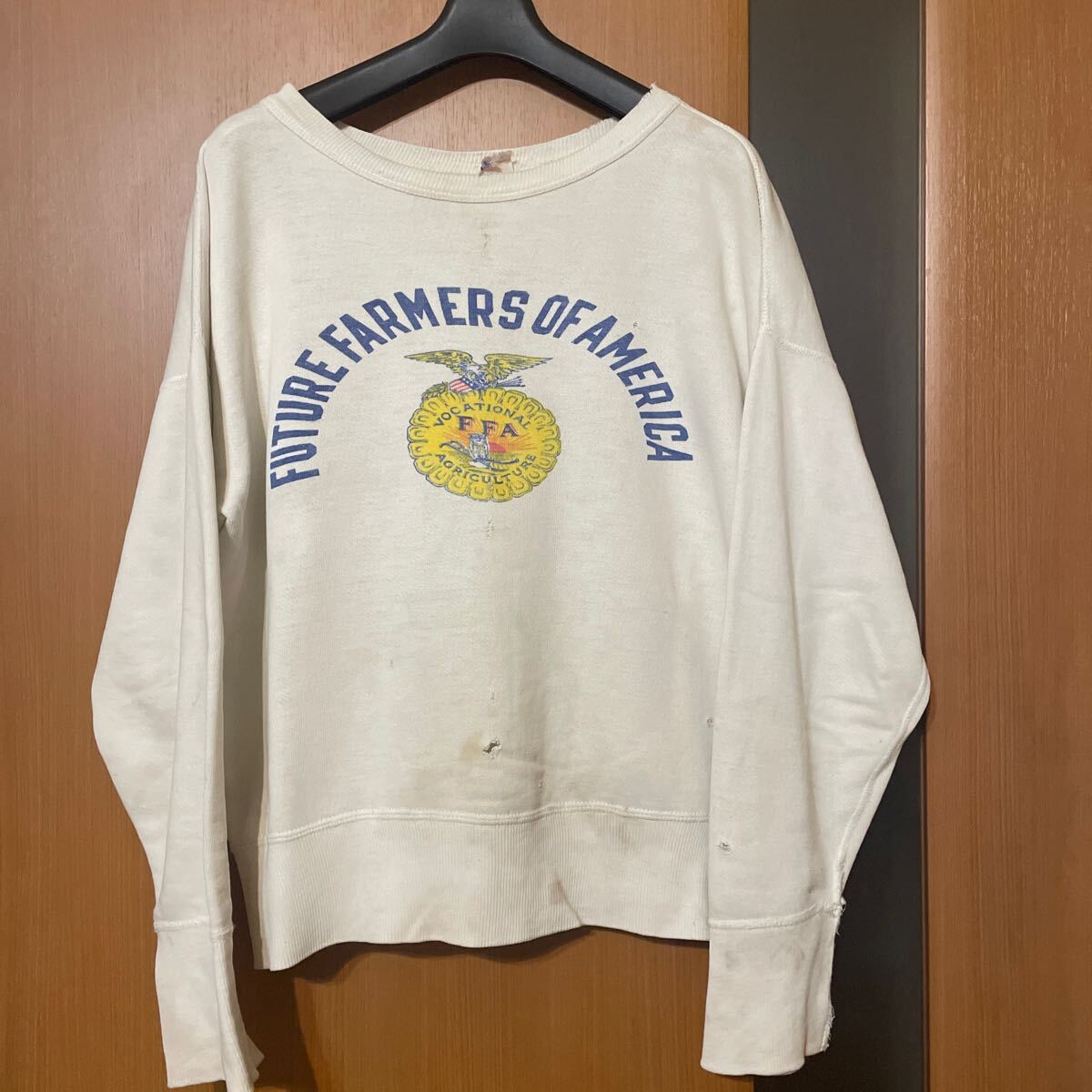 激レア 50s『CHAMPION』ランタグ「FFA」染み込みプリントスウェット