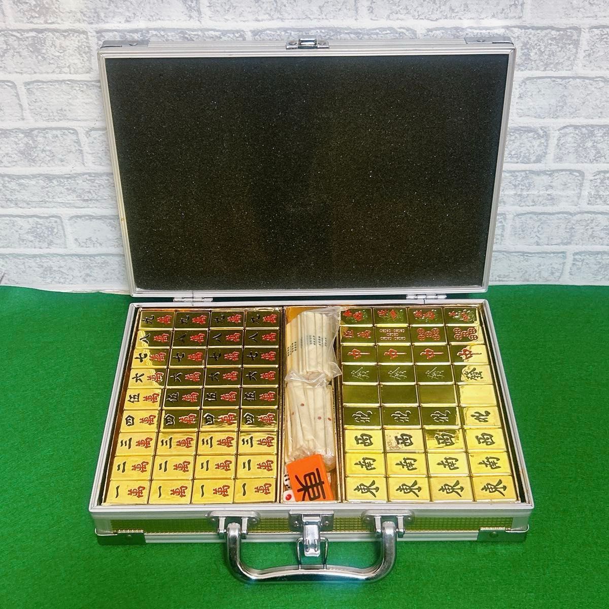超レア 黄金牌 麻雀牌 牌色金 ハードケース金 簡易マット付き｜Yahoo