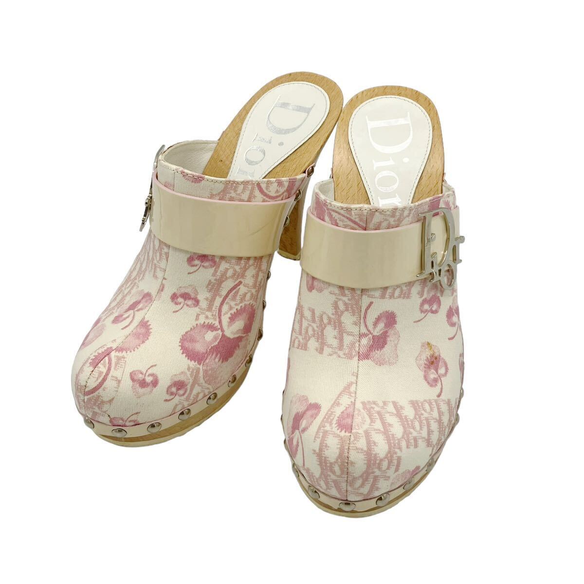 クリスチャン・ディオール ミュール サンダル トロッター柄 ハート