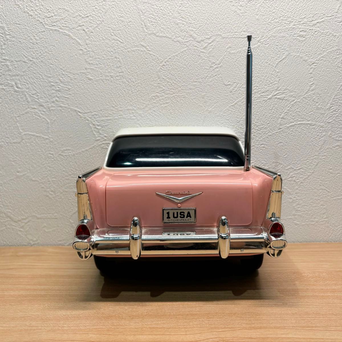 即購入不可× 1988年製 57シェビー ベルエア ピンクビンテージラジオ