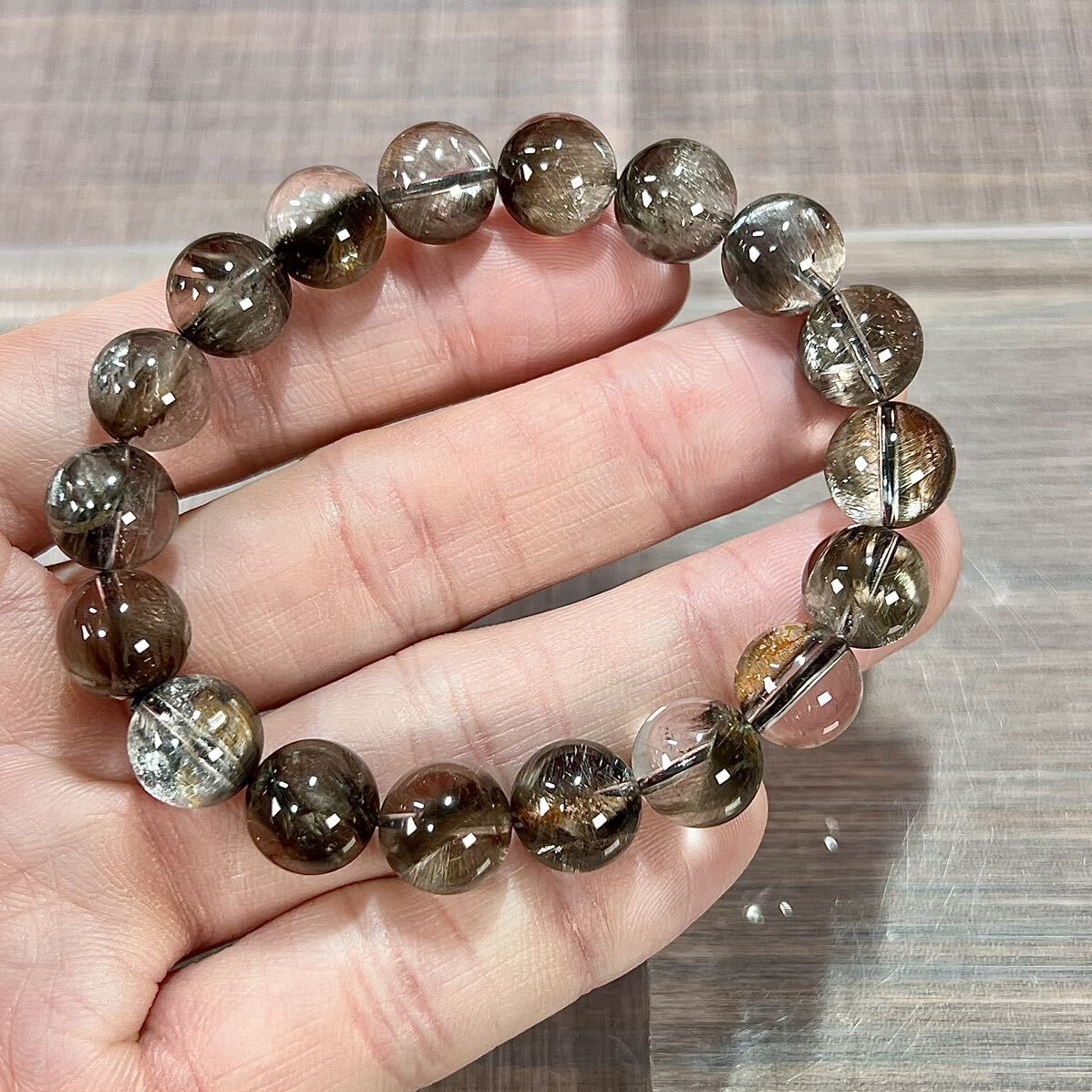 超激レア バイカラー 透明度高い ピンクプラチナルチルブレスレット 6