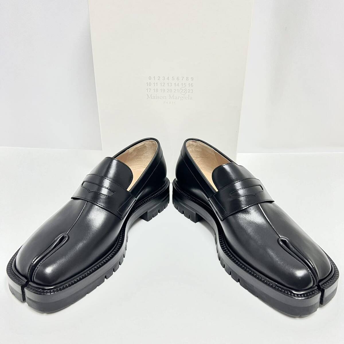 27cm 新品 メゾンマルジェラ Tabi タビ ローファー ブラック 厚底