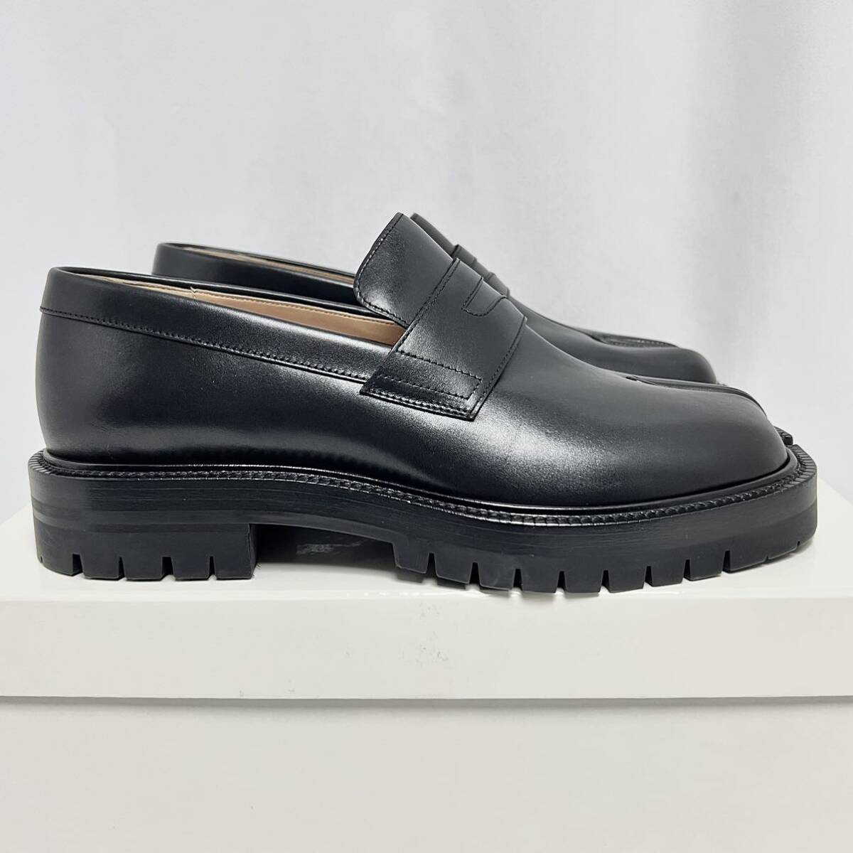 27cm 新品 メゾンマルジェラ Tabi タビ ローファー ブラック 厚底