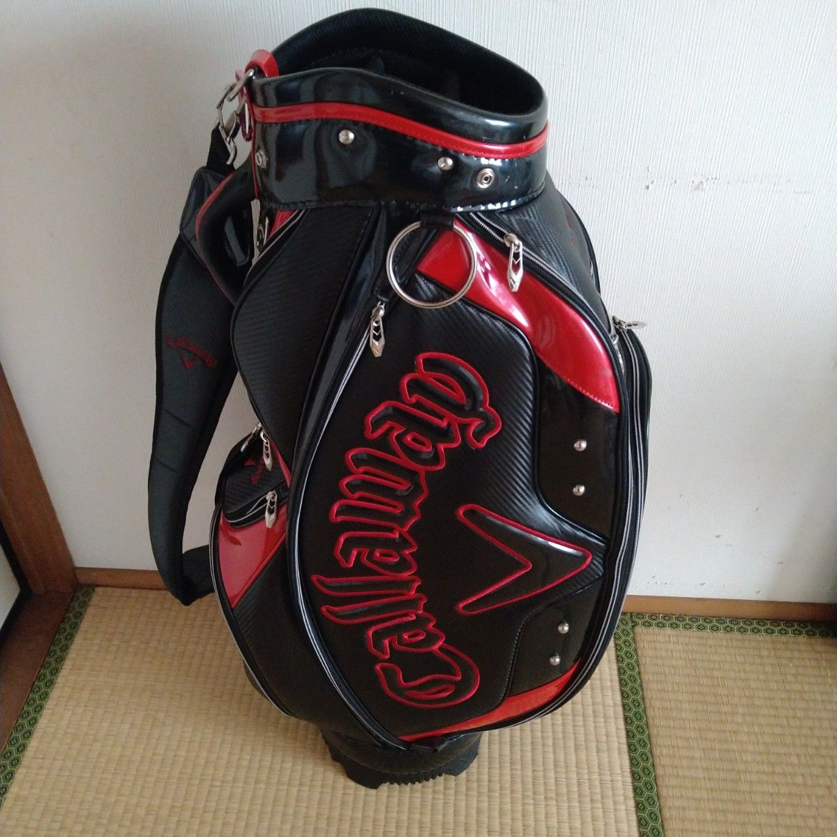 即日発送】キャロウェイ キャディーバッグ Callaway ゴルフバッグ 赤黒