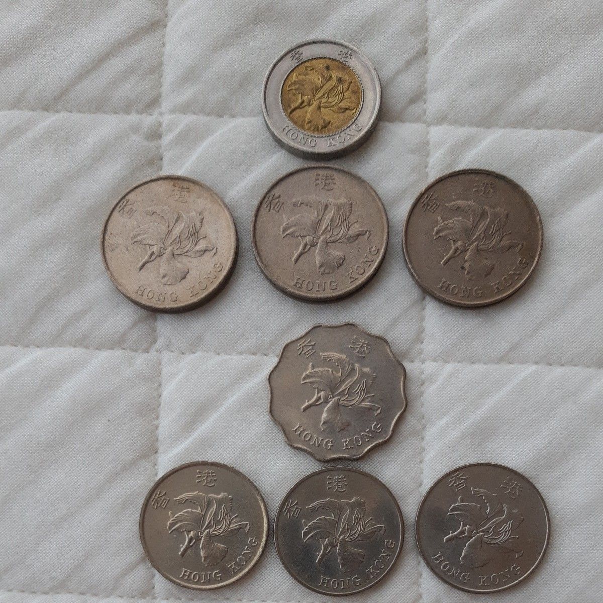 香港 1995～1997年発行硬貨 1香港ドル 2香港ドル 5香港ドル 10香港ドル