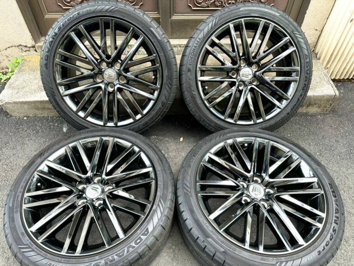 210系クラウン アスリート 純正ホイール ブラックスパッタ リング 21