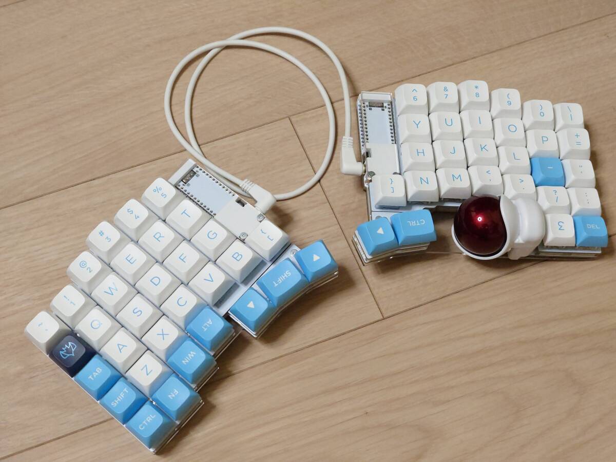 Yahoo!オークション - はんだ付け済み トラックボール付き分割自作キー