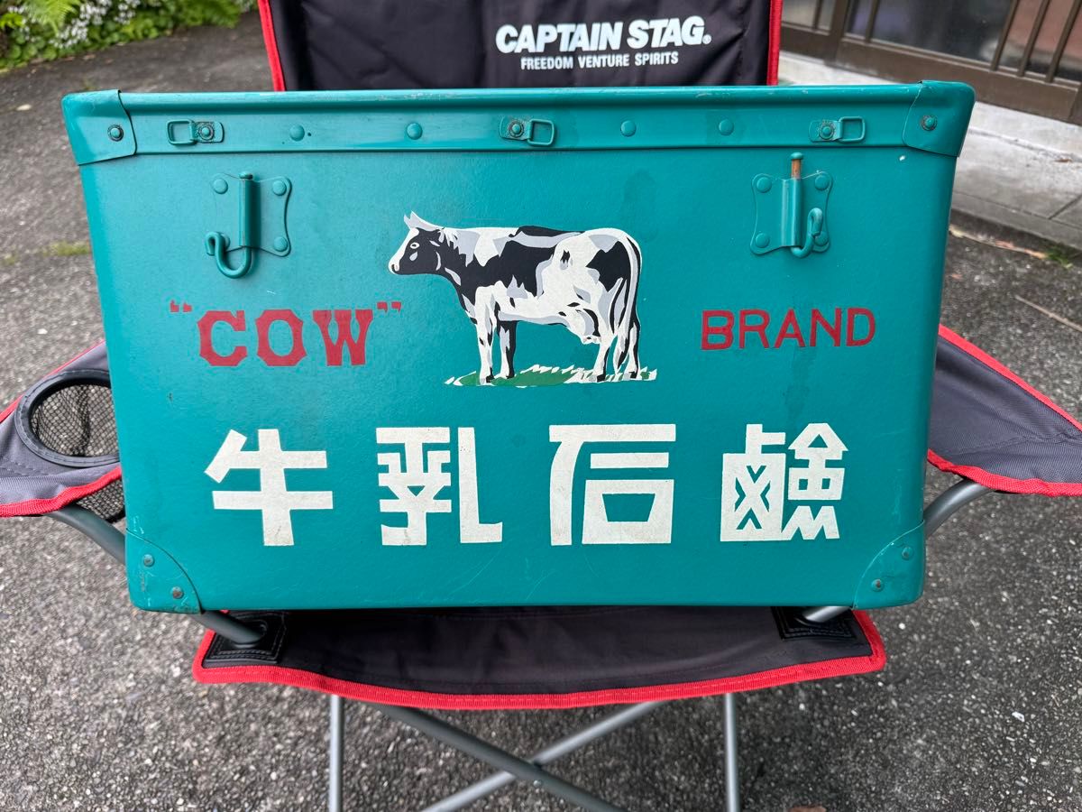 昭和レトロ 牛乳石鹸 ボテ箱 COW BRAND 収納箱 ぼて箱｜Yahoo!フリマ