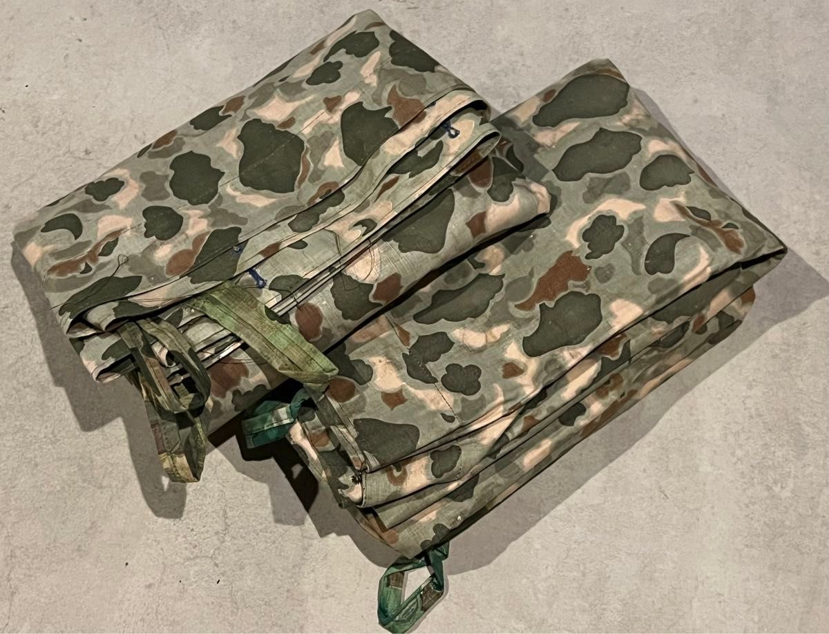 デッドストック 70s トルコ軍幕 シェルターハーフ ダックハンターカモ