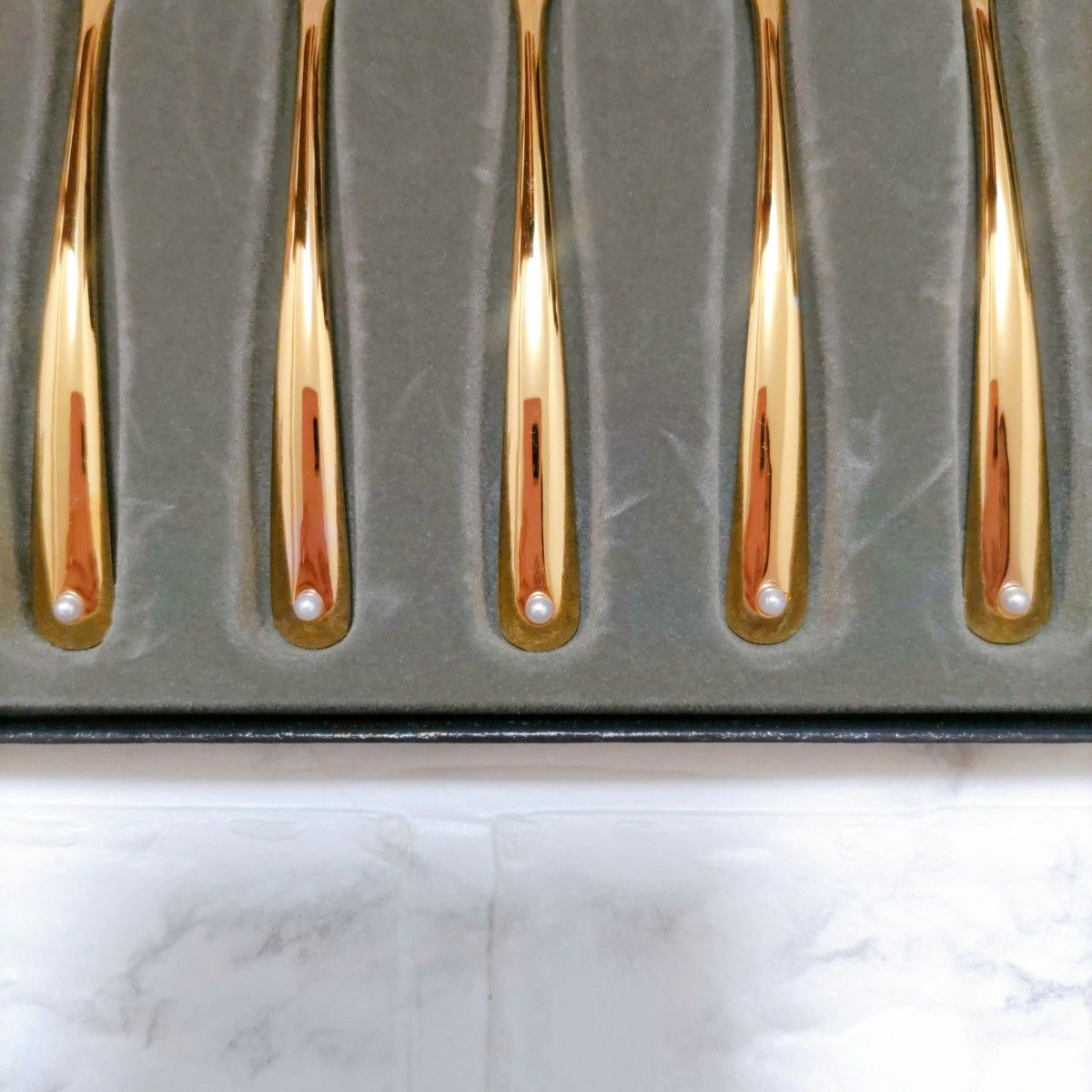 未使用 ミキモト 24金仕上げ パール付 スプーン フォーク セット