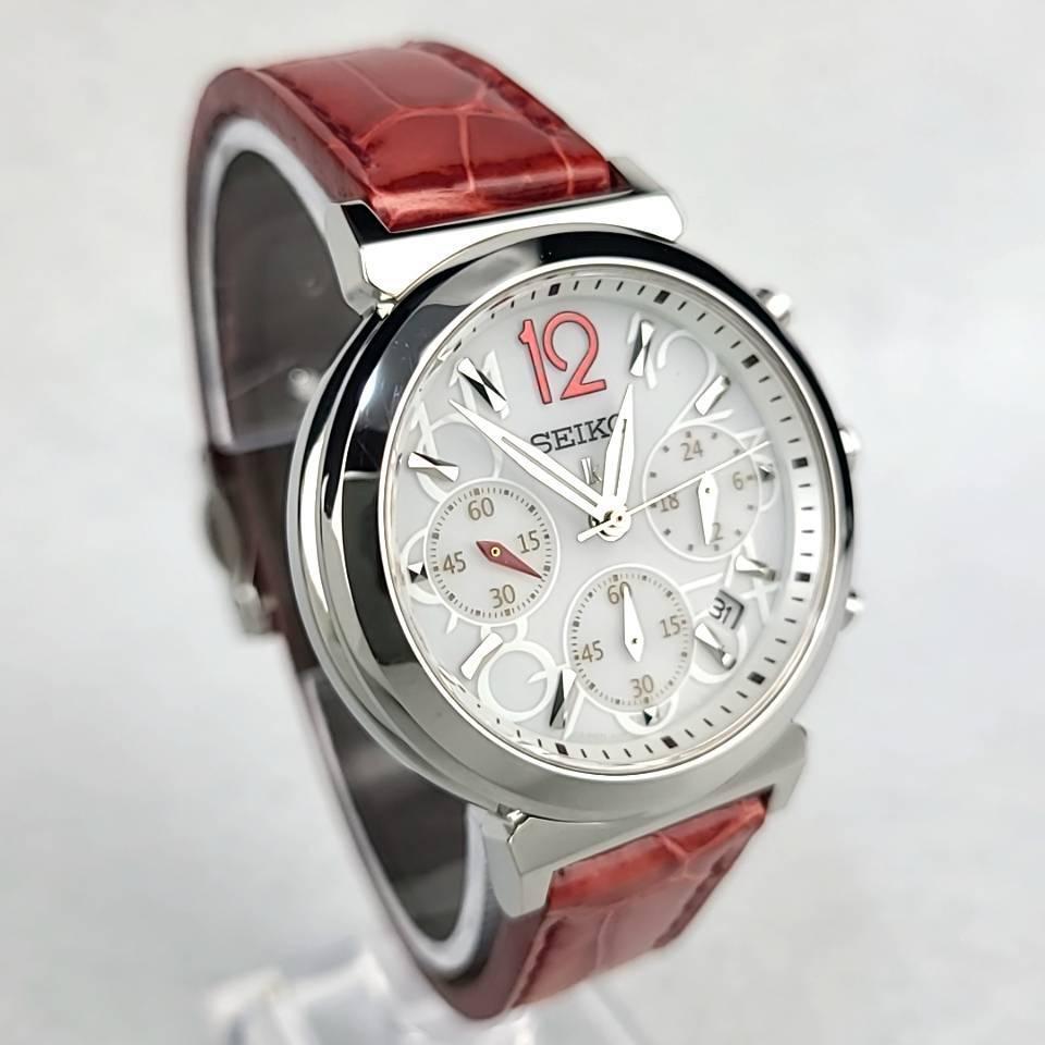 極上品 SEIKO セイコー ルキア QZ 保/箱付 シルバー文字盤 デイト