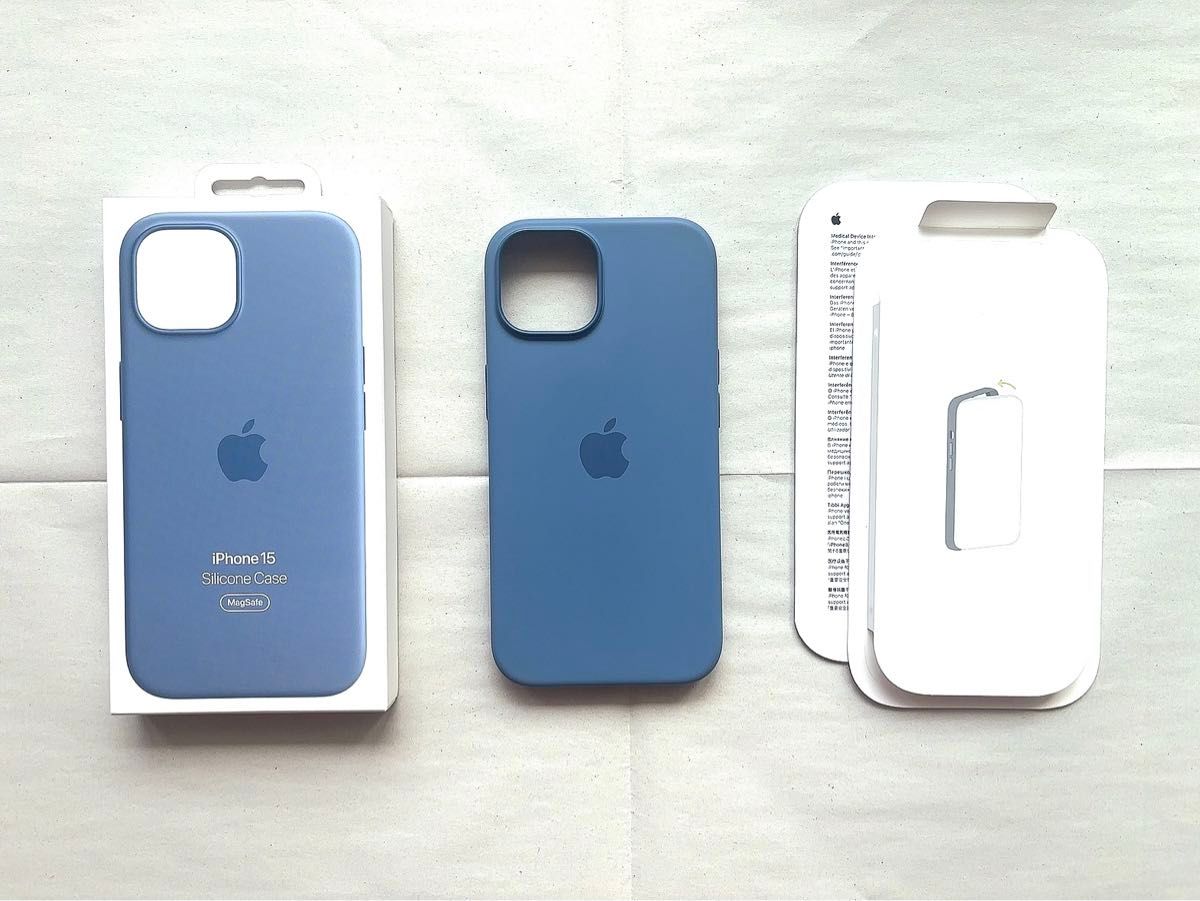Apple純正品 iPhone15 SiliconeCase winter blue シリコンケース