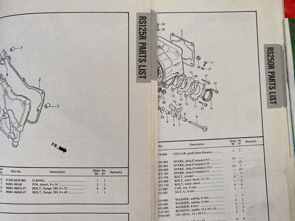 1991 RS125R RS250R NF4 NF5 HRC ホンダ レーシング ハンドブック 点検