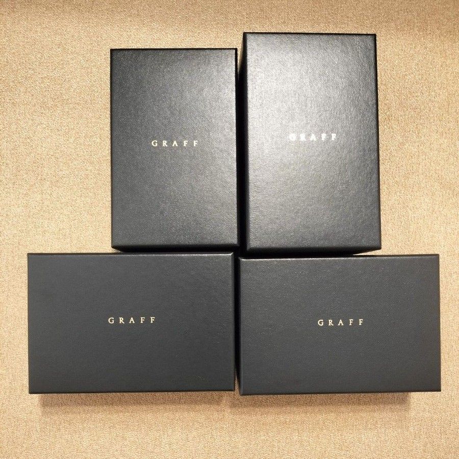 GRAFF空箱ジュエリーケース ペンダントケース縦 横 ピアスケース 3連