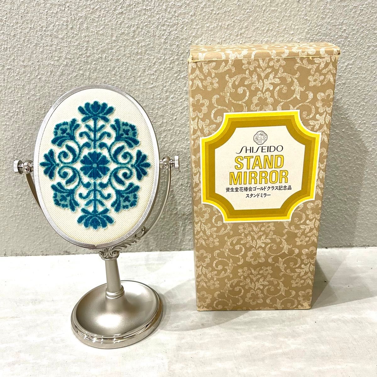 超極少品新品 資生堂 花椿会 ゴールドクラス記念品 スタンドミラー