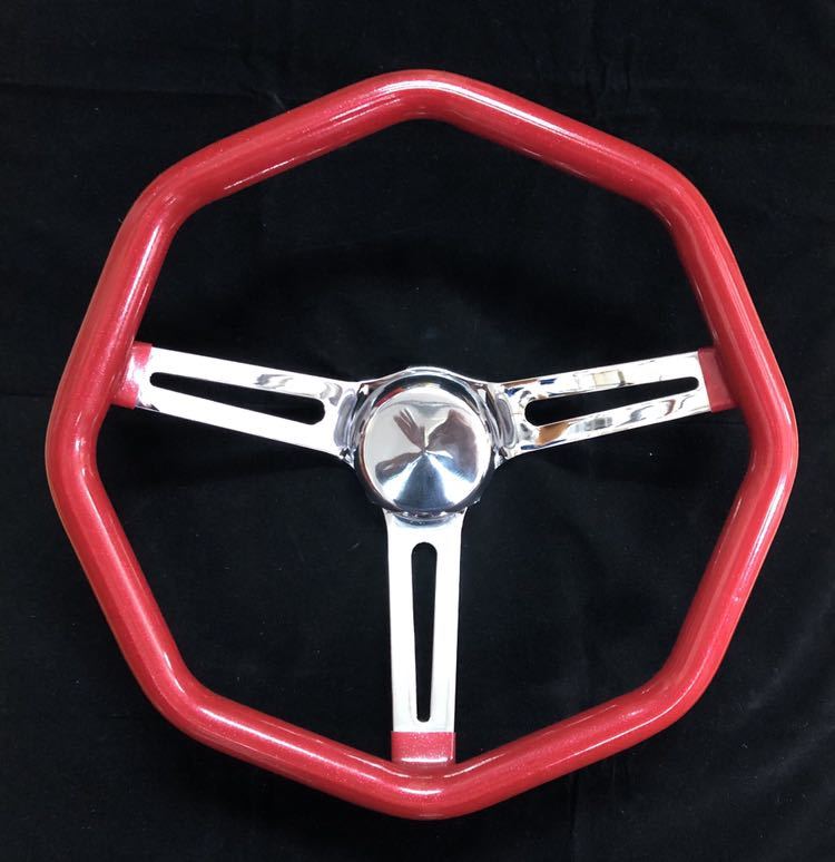 Yahoo!オークション - ムーンアイズ オクタゴン ステアリング レッド
