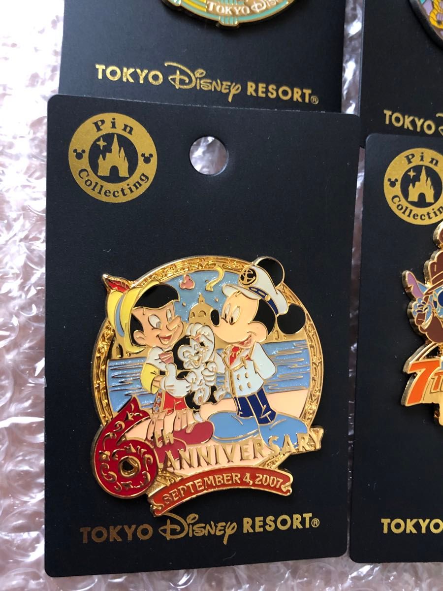 TDS ピンバッジ 6周年 7周年 8周年 9周年 セット ディズニーシー TDR