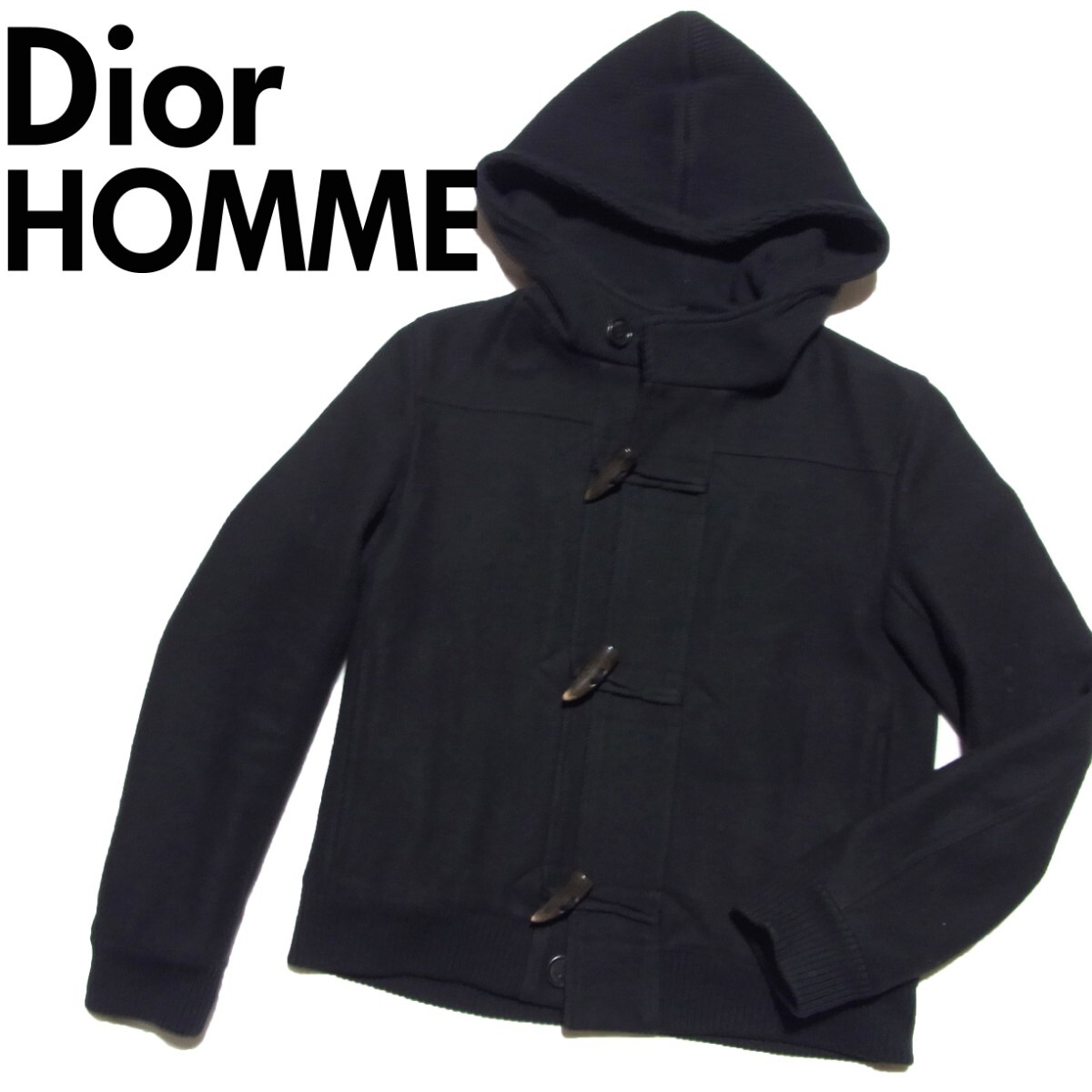10AW Dior HOMME ディオールオム フード ニット 切替 ショート