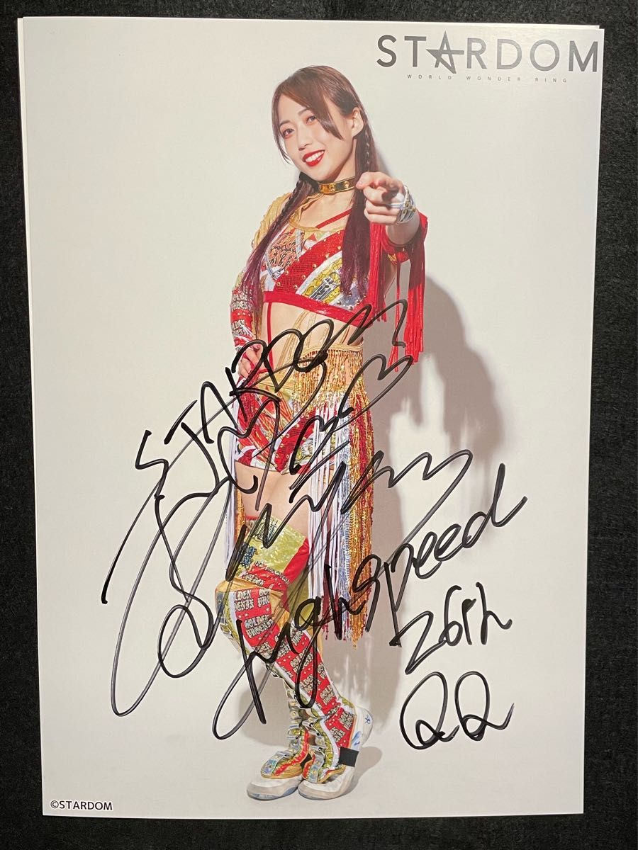 匿名配送 上谷沙弥 直筆サイン入りポートレート スターダム STARDOM