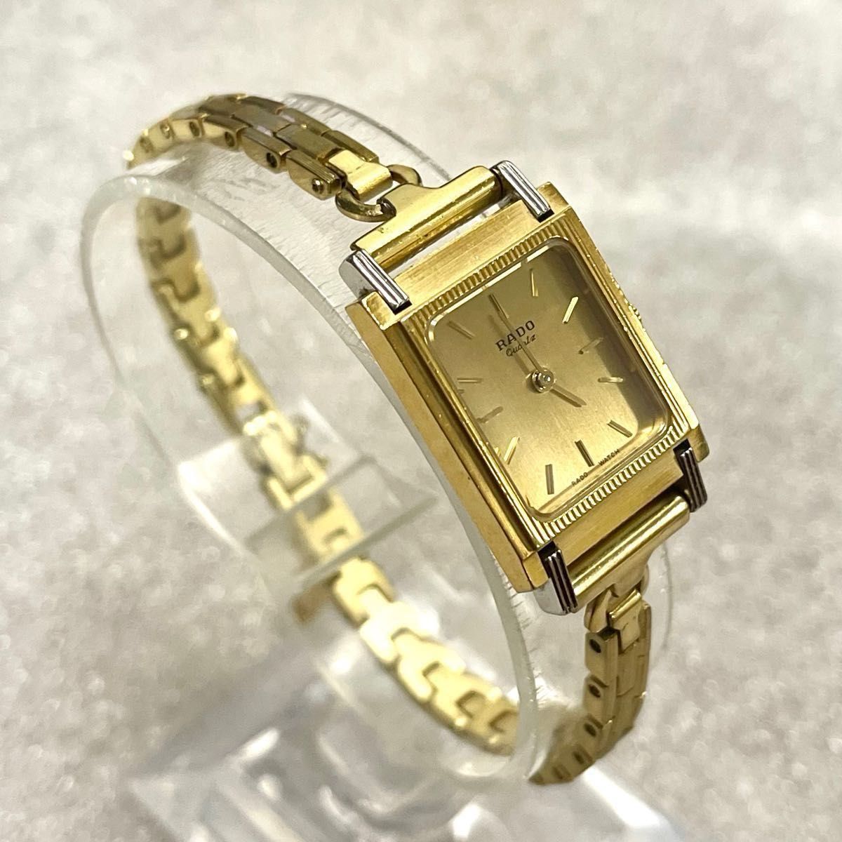 稼働 良品 RADO レディース 腕時計 ラドー クォーツ レクタンギュラー