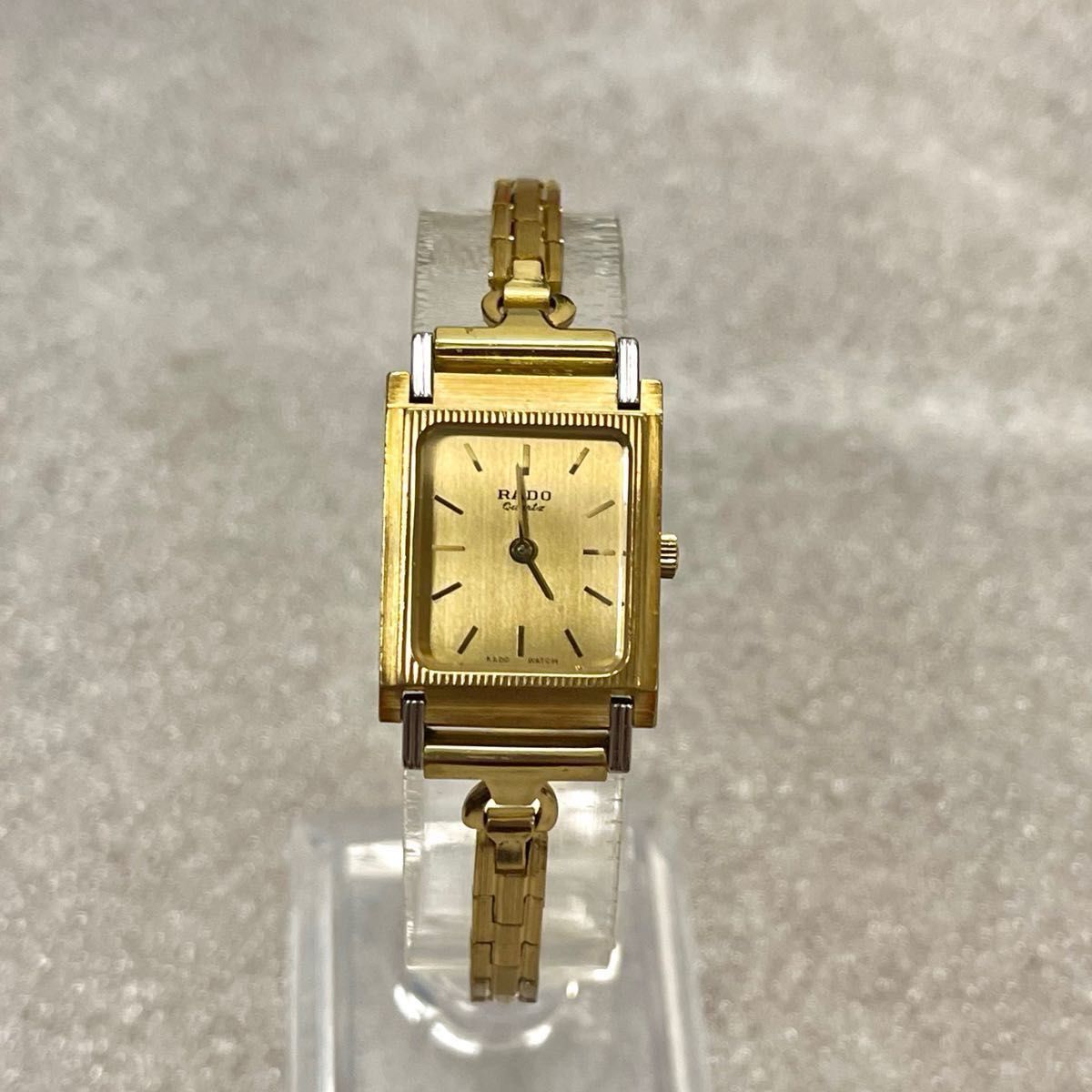 稼働 良品 RADO レディース 腕時計 ラドー クォーツ レクタンギュラー
