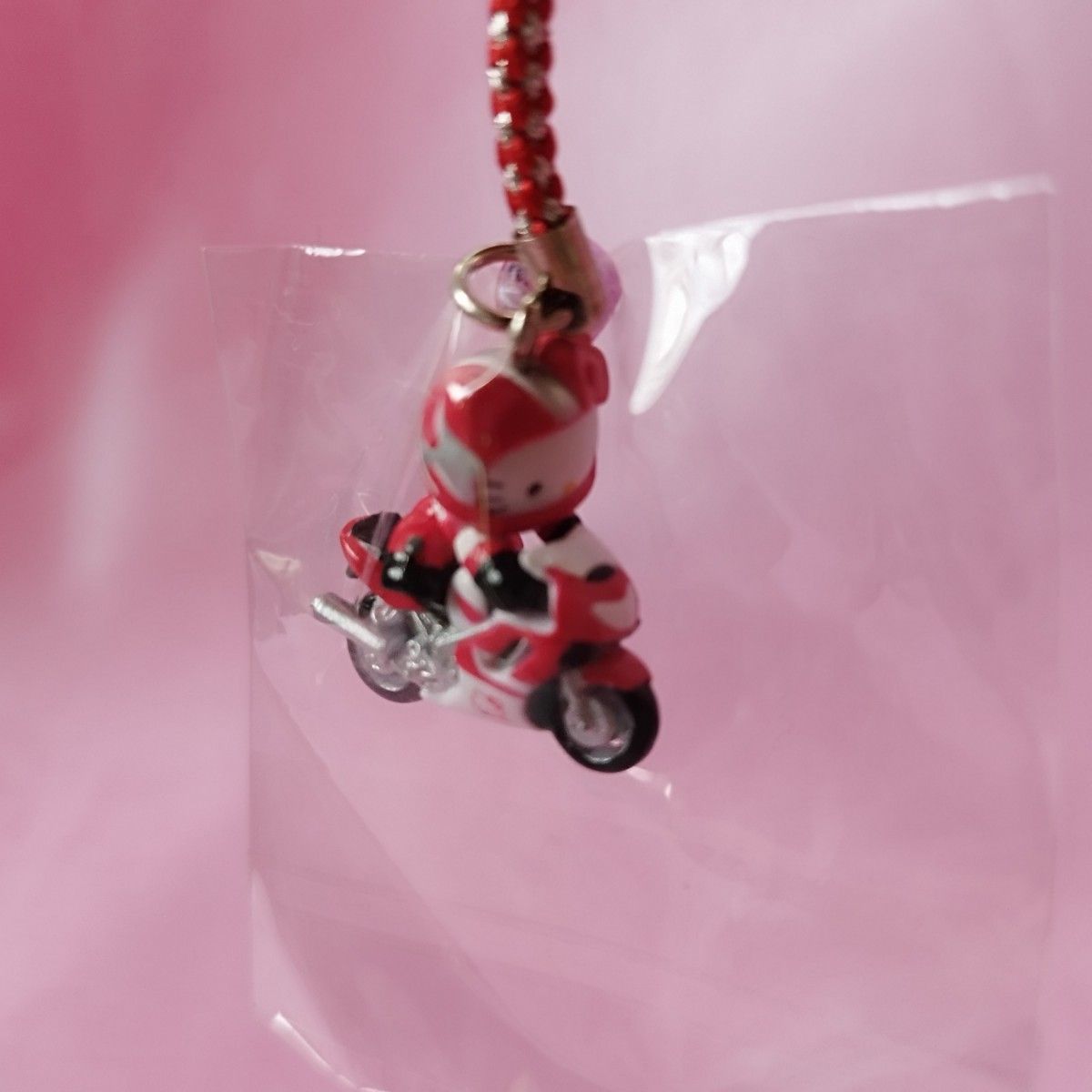 希少【ご当地キティ】サーキット限定 バイク ブルー 根付け ストラップ