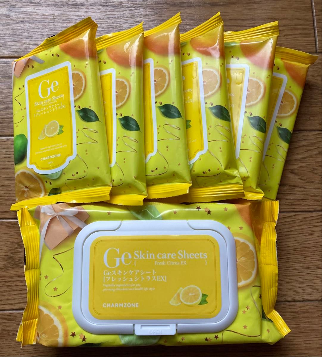 ⑥チャームゾーン Geスキンケアシート フレッシュシトラスEX 合計120枚