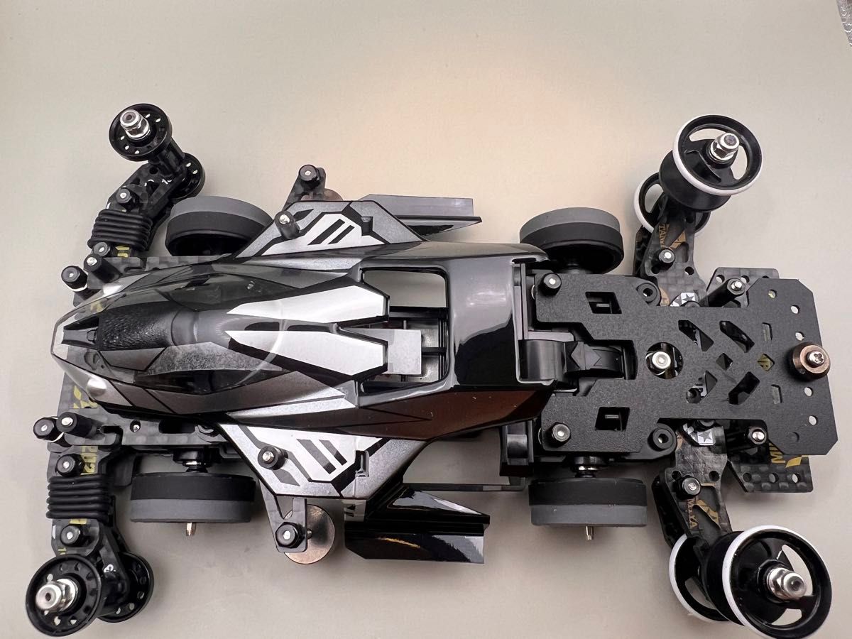 ミニ四駆 MSフレキ 完成マシン 海外優勝仕様 全CNC精密作成 機甲黒 一