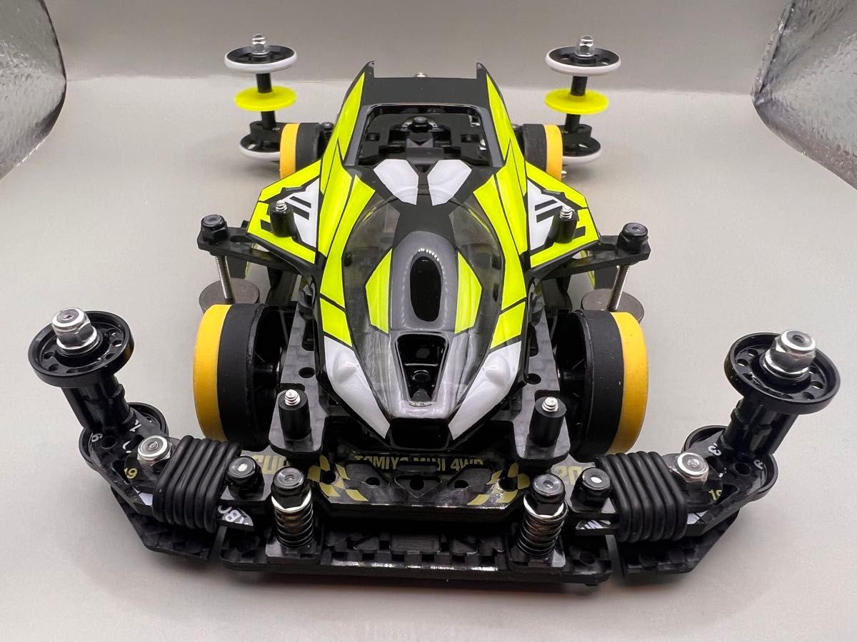 ミニ四駆 MSフレキ 完成マシン 海外優勝仕様 全CNC精密作成 機甲黄