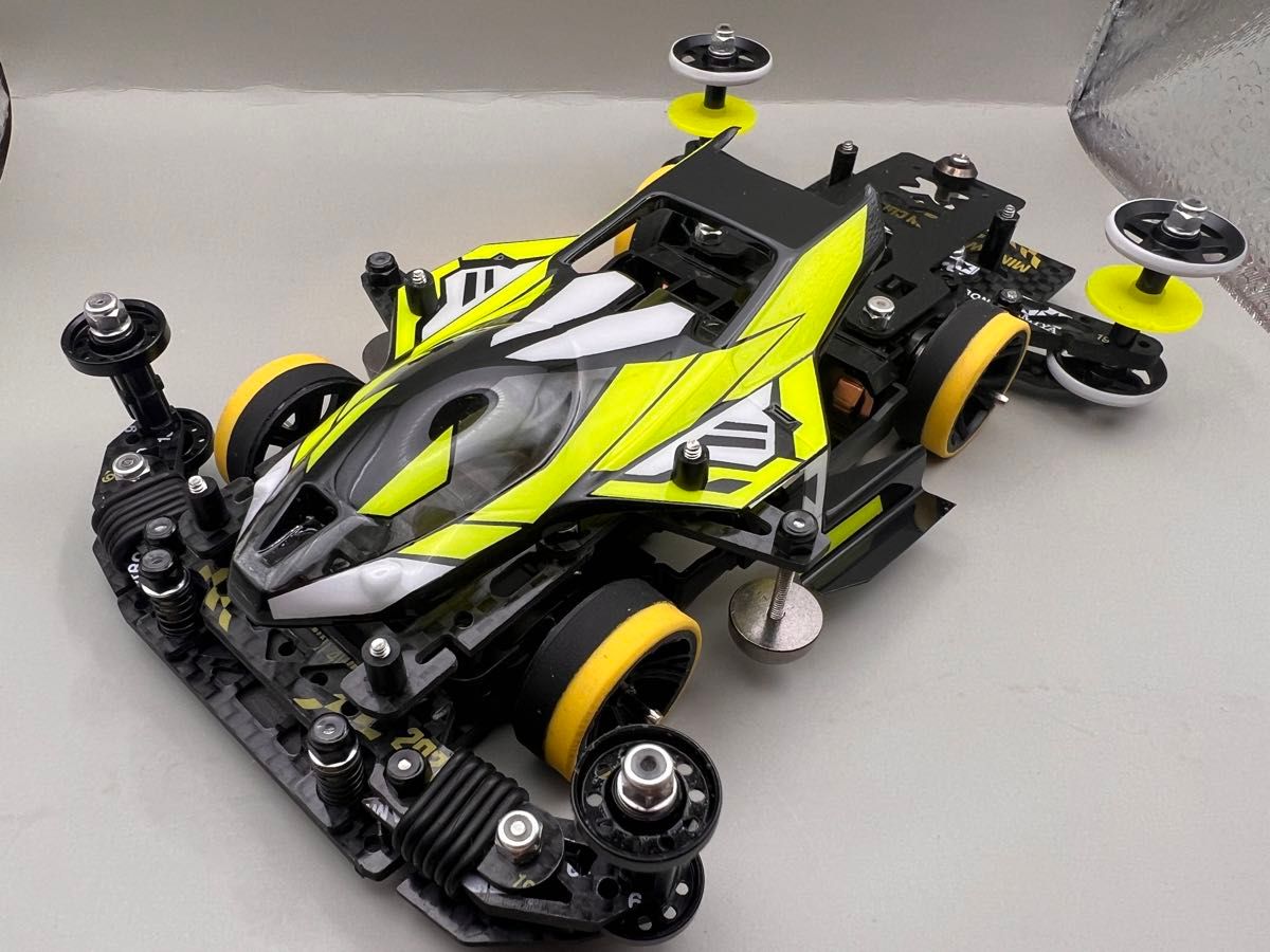 ミニ四駆 MSフレキ 完成マシン 海外優勝仕様 全CNC精密作成 機甲黄